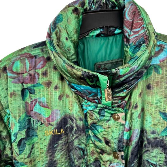 Vintage Skila Retro 80's Ski Suit Snowsuit One Piece Lion Motif Womens Size 6 - Picture 5 of 15